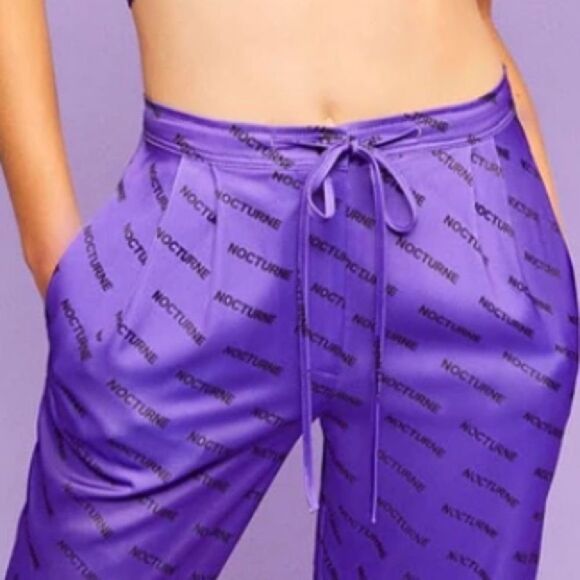 NOCTURNE Pants NEW with TAGS Designer Purple Size EU 40 US Large - Picture 4 of 14